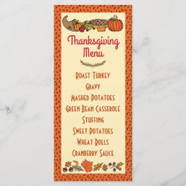 Thanksgiving Menu