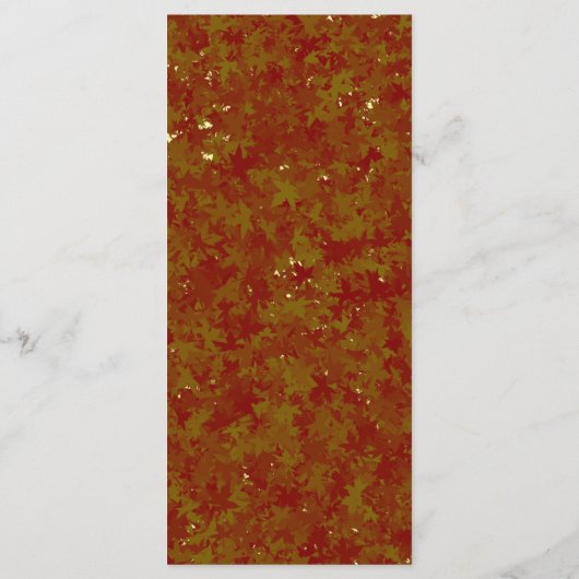 Thanksgiving Menu individuele kaarten (Achterkant)