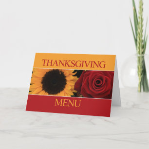 Thanksgiving Menu Kaart