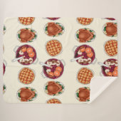 Thanksgiving Menu Sherpa Deken (Voorkant (horizontaal))