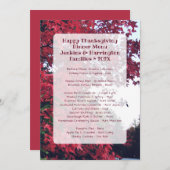 Thanksgiving menu Sjabloon menu Fun menu (Voorkant / Achterkant)