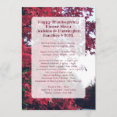 Thanksgiving menu Sjabloon menu Fun menu (Voorkant)
