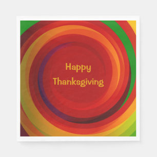 Thanksgiving met cirkelvormige naaldgeoogste kleur servet