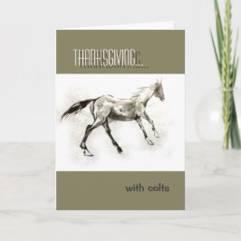 Thanksgiving met colt Herschrijf jezelf Feestdagen Kaart