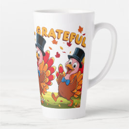 Thanksgiving met dankbaarheidscitaten latte mok