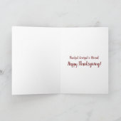 Thanksgiving met dankbare gebluste val zonder gren kaart (Binnen)