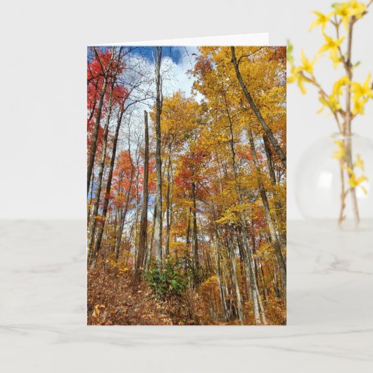 Thanksgiving met dankbare gebluste val zonder gren kaart (Gele Bloem)