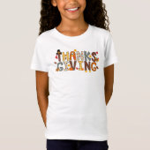 Thanksgiving met feestelijke elementen t-shirt (Voorkant)