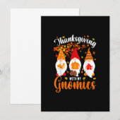 Thanksgiving met gnomen bedankt voor mijn gnomen kaart (Voorkant / Achterkant)