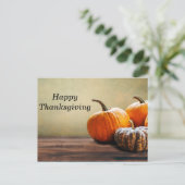 Thanksgiving met herfstpompoen briefkaart (Staand voorkant)