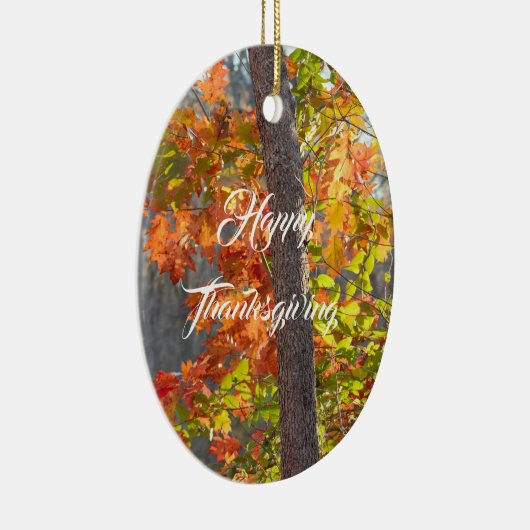 Thanksgiving met herfstthema keramisch ornament (Rechts)