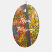 Thanksgiving met herfstthema keramisch ornament (Links)