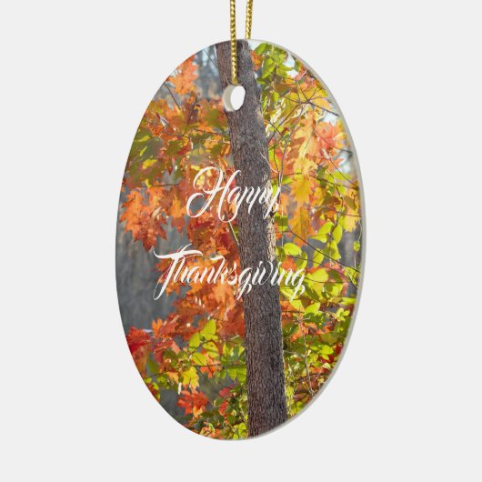 Thanksgiving met herfstthema keramisch ornament (Links)