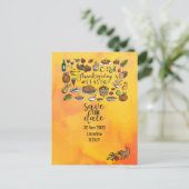 Thanksgiving met kalkoen save the date uitnodiging (Staand voorkant)