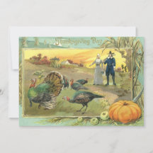  Thanksgiving met kalkoenen en pelgrims