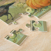  Thanksgiving met kalkoenen en pelgrims Legpuzzel (Zijkant)