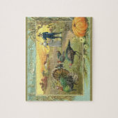  Thanksgiving met kalkoenen en pelgrims Legpuzzel (Verticaal)