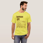 Thanksgiving met kerstmis Lemon Pie Nutrition Feit T-shirt (Voorkant volledig)