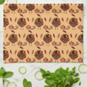 Thanksgiving met keukenhanddoek (tan) (Gevouwen)