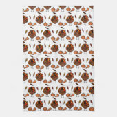 Thanksgiving met keukenhanddoek (wit) (Verticaal)