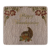 Thanksgiving met lederen uitzien 1 snijplank (Voorkant)