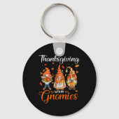 Thanksgiving met mijn gnomen Funny Autumn Gnomen L Sleutelhanger (Voorkant)