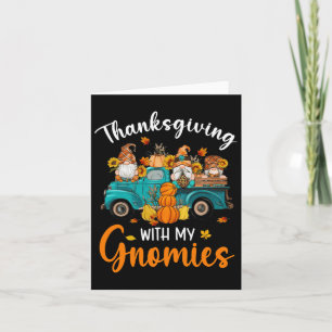 Thanksgiving met mijn gnomen Gnomes Friends Happy Kaart