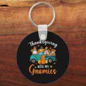 Thanksgiving met mijn gnomen Gnomes Friends Happy Sleutelhanger (Voorkant)