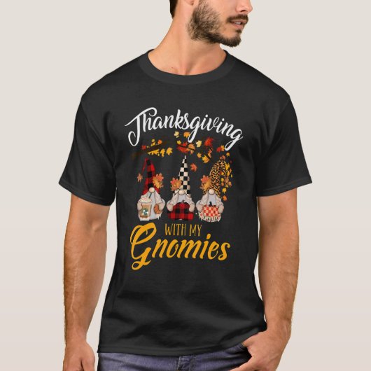 Thanksgiving met mijn gnomen-herfst t-shirt (Voorkant)