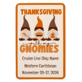 Thanksgiving met mijn Gnomies Cruise Door Magneet (Verticaal)
