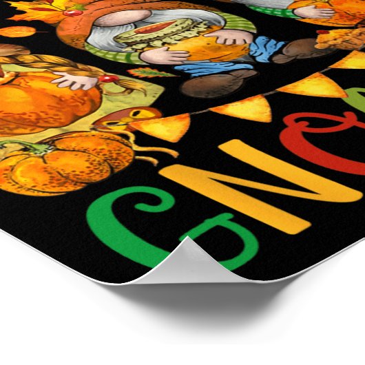 Thanksgiving met mijn Herfst najaar vibes Poster (Hoek)