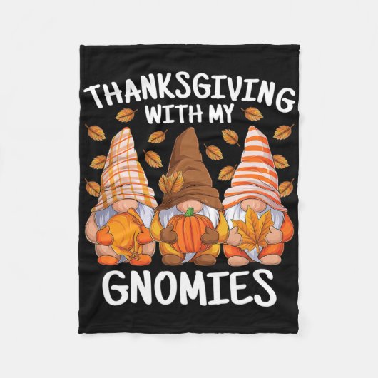 Thanksgiving met mijn kabouters Herfst Gnome herfs Fleece Deken (Voorkant)