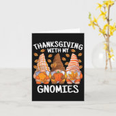 Thanksgiving met mijn kabouters Herfst Gnome herfs Kaart (Gele Bloem)