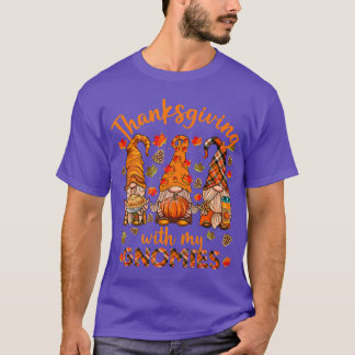 Thanksgiving met mijn najaarsgnomen Herfst fu T-shirt