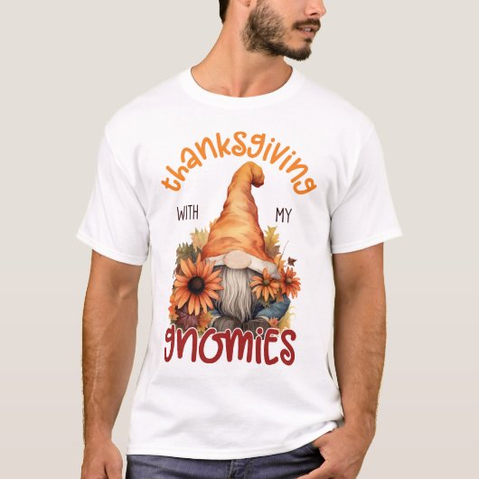 Thanksgiving met My Gnomies Thanksgiving Family T-shirt (Voorkant)