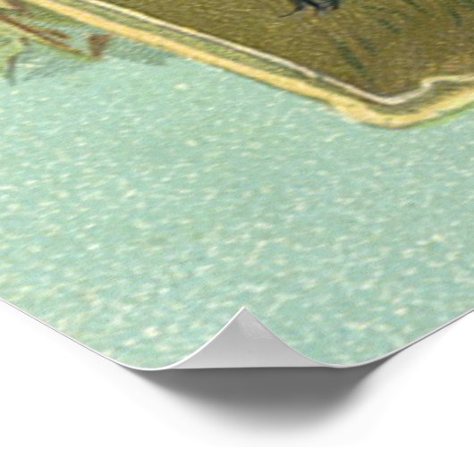 Thanksgiving met pelgrims en kalkoenen Poster (Hoek)