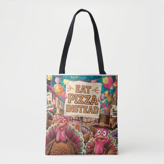 Thanksgiving met pizza tote bag (Voorkant)