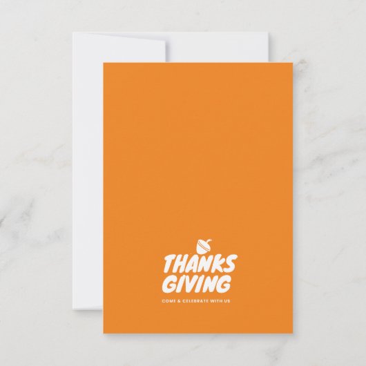 Thanksgiving met pompoen, pine en laat Herfst acht Bedankkaart (Achterkant)