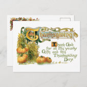  Thanksgiving met pompoenen Feestdagenkaart (Voorkant / Achterkant)