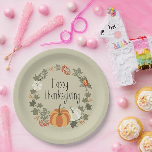 Thanksgiving met pompoenpapier Bord (Feest)