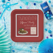 Thanksgiving met Pumpkin Pie Papieren Bordje (Feest)