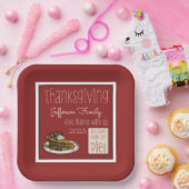 Thanksgiving met Pumpkin Pie Papieren Bordje (Feest)