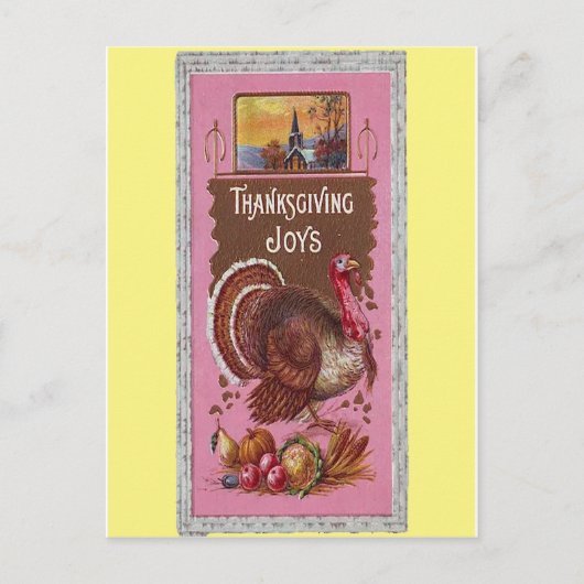 Thanksgiving met Turkije 1917 Briefkaart (Voorkant)