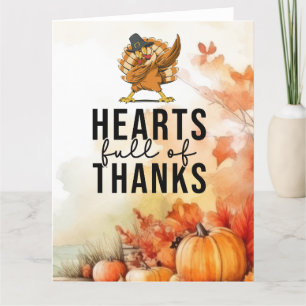 Thanksgiving met turkije bedankkaart