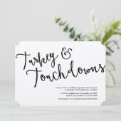 Thanksgiving met Turkije en Touchdowns Kaart (Staand voorkant)