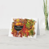 Thanksgiving met wijnhoudende Herfst Vineyard Fun Feestdagen Kaart (Voorkant)