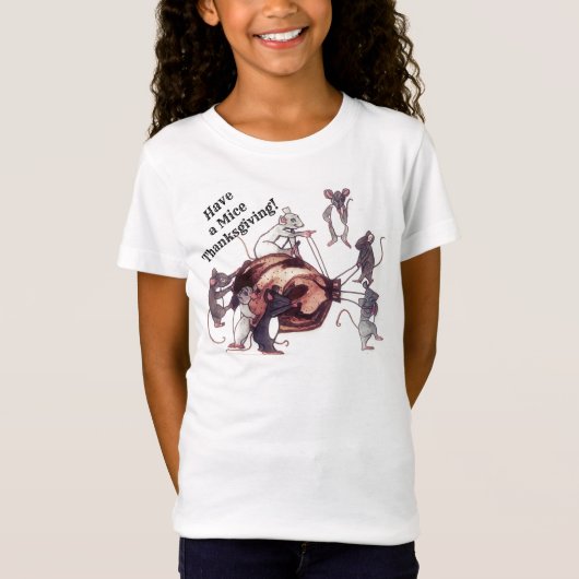THANKSGIVING MICE STEAL DE TURKIJE T-SHIRT (Voorkant)
