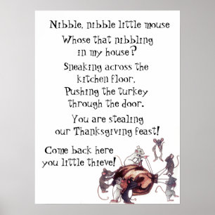 THANKSGIVING MICE STEAL POEM POSTER