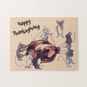 THANKSGIVING MICE STEAL TURKEY LEGPUZZEL