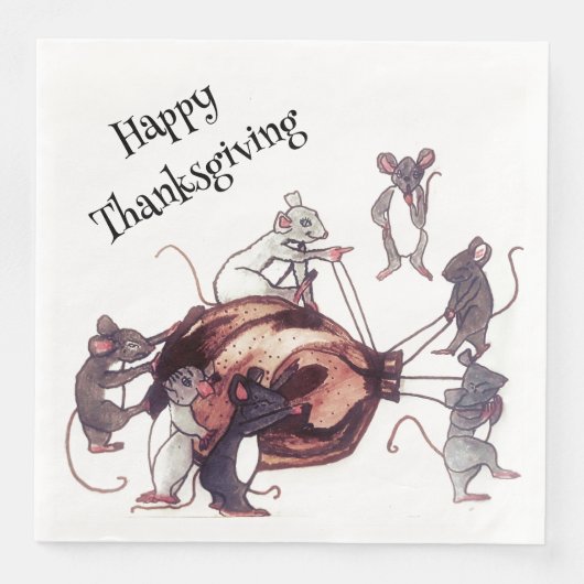 THANKSGIVING MICE STEAL TURKEY SERVET (Voorkant)